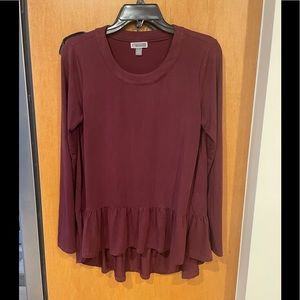 Burgundy top
